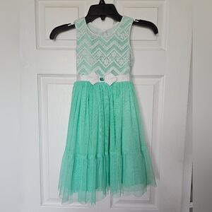 Jona Michelle Green Halter Fit and Flare Dress
